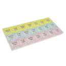 Weekly Pill Organizer(3-Times-A-Day), 7 Day Pill Box, Portable Travel Container for Vitamin Fish Oil with 21 Compartments