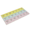 Weekly Pill Organizer(3-Times-A-Day), 7 Day Pill Box, Portable Travel Container for Vitamin Fish Oil with 21 Compartments