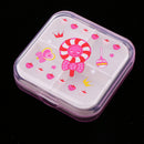 Small Pill Box Supplement Case for Pocket or Purse - 4 Compartments Travel Carry Case - Daily Vitamin Organizer Box Cute