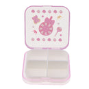 Small Pill Box Supplement Case for Pocket or Purse - 4 Compartments Travel Carry Case - Daily Vitamin Organizer Box Cute