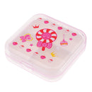 Small Pill Box Supplement Case for Pocket or Purse - 4 Compartments Travel Carry Case - Daily Vitamin Organizer Box Cute