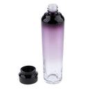 100ml Purple Glass Empty Reusable Bottle Vial Jar Make Up Container Holder with Black Screw Lid for Treatment Lotion Perfume Cosmetic Essential Oil