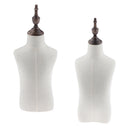 Kids Child Toddler Mannequin Body Dress Form for Apparel Scarf Window Shop Display, 2 Years Old, Linen White