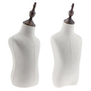 Kids Child Toddler Mannequin Body Dress Form for Apparel Scarf Window Shop Display, 2 Years Old, Linen White