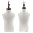 Kids Child Toddler Mannequin Body Dress Form for Apparel Scarf Window Shop Display, 2 Years Old, Linen White