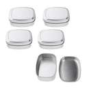 5pcs 80g Small Rectangular Empty Aluminium Tins Box Mini Portable Storage Containers for First Aid Kits, Herbs,Pills,Crafts, Favors, Candies Gifts