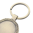 Retro Photo Keychains Stainless Steel Keyrings Bag Charm Pendant DIY Necklace Gifts ( 2pcs?
