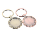 Retro Photo Keychains Stainless Steel Keyrings Bag Charm Pendant DIY Necklace Gifts ( 2pcs?