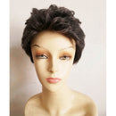 Short Fluffy Curly Hair Wig Women Natural Brown Cosplay Daily Party Costume Full Wigs