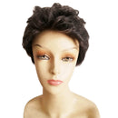 Short Fluffy Curly Hair Wig Women Natural Brown Cosplay Daily Party Costume Full Wigs