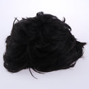Chic Unisex Natural Fluffy Layered Wavy Wigs Fiber Curly Wigs Full Wig Black