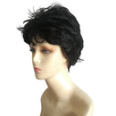 Chic Unisex Natural Fluffy Layered Wavy Wigs Fiber Curly Wigs Full Wig Black