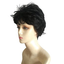 Chic Unisex Natural Fluffy Layered Wavy Wigs Fiber Curly Wigs Full Wig Black