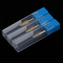 3pcs Gold Alloy Small Barrel Head Nail Drill Bit Set Nail Tips Grinding Head