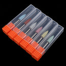 6pcs Nail Art Grinding Silicone Bullet Drill Bits Electric Manicure Machine