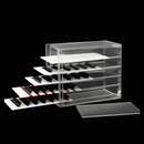 Dustproof Transparent Acrylic 5 Layers False Eyelash Extensions Display Stand Lashes Storage Glue Pallet Holder