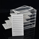 Dustproof Transparent Acrylic 5 Layers False Eyelash Extensions Display Stand Lashes Storage Glue Pallet Holder