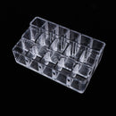 16 Spaces Clear Acrylic Lipstick Organizer Display Stand Cosmetic Makeup Case for Lip Gloss & Brushes