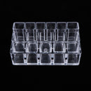16 Spaces Clear Acrylic Lipstick Organizer Display Stand Cosmetic Makeup Case for Lip Gloss & Brushes