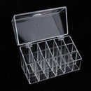 18 Slots Acrylic Lipsticks Lip Gloss Bottles Holder Storage Organizer Display Stand W/ Dustproof Cover