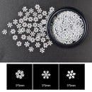 Christmas Halloween Gifts White Snowflake Nail Art Decals Metal Manicure DIY Decoration Stickers for Girls