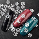 Christmas Halloween Gifts White Snowflake Nail Art Decals Metal Manicure DIY Decoration Stickers for Girls