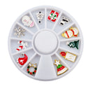 Nail Art 3D Alloy Accessories Decals 12Pcs Mixed Christmas DIY Ornament Decor Stickers