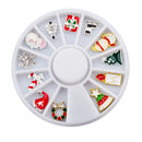 Nail Art 3D Alloy Accessories Decals 12Pcs Mixed Christmas DIY Ornament Decor Stickers
