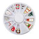 Nail Art 3D Alloy Accessories Decals 12Pcs Mixed Christmas DIY Ornament Decor Stickers