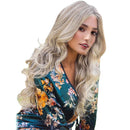 24 Inch Synthetic Curly Wig Heat Resistant Full Wigs Long Wavy Hair for Women Cosplay Daily Party,Loose Wave Fluffy Hairstyle