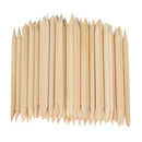 100Pcs Orange Wood Cuticle Pusher Remover Disposable Manicure and Pedicure Tool for Fingernails and Toenails