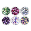 6x 3D Triangle Colorful Sequins Metallic Luster Bright Nail Stickers