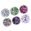 6x 3D Triangle Colorful Sequins Metallic Luster Bright Nail Stickers