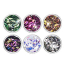 6 Pot/Set Mermaid Nail Glitter Sequins 3D Colorful Rhombus Paillette Manicure Nail Flakies Decoration