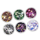 6 Pot/Set Mermaid Nail Glitter Sequins 3D Colorful Rhombus Paillette Manicure Nail Flakies Decoration