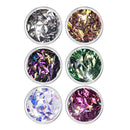 6 Pot/Set Mermaid Nail Glitter Sequins 3D Colorful Rhombus Paillette Manicure Nail Flakies Decoration