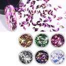 6 Pot/Set Mermaid Nail Glitter Sequins 3D Colorful Rhombus Paillette Manicure Nail Flakies Decoration