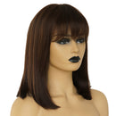 Fashion Silky Smooth Natural Straight Human Hair Cosplay Wig&Bangs For Women