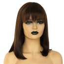 Fashion Silky Smooth Natural Straight Human Hair Cosplay Wig&Bangs For Women