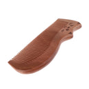 Wooden Comb, Close Tooth Wood Handmade Natural Peach Wood Anti Static Comb with Handle for Detangling Smooth Hair