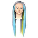 DIY Long Hair Mannequin Head Hair Train Practice Styling Doll Head Model