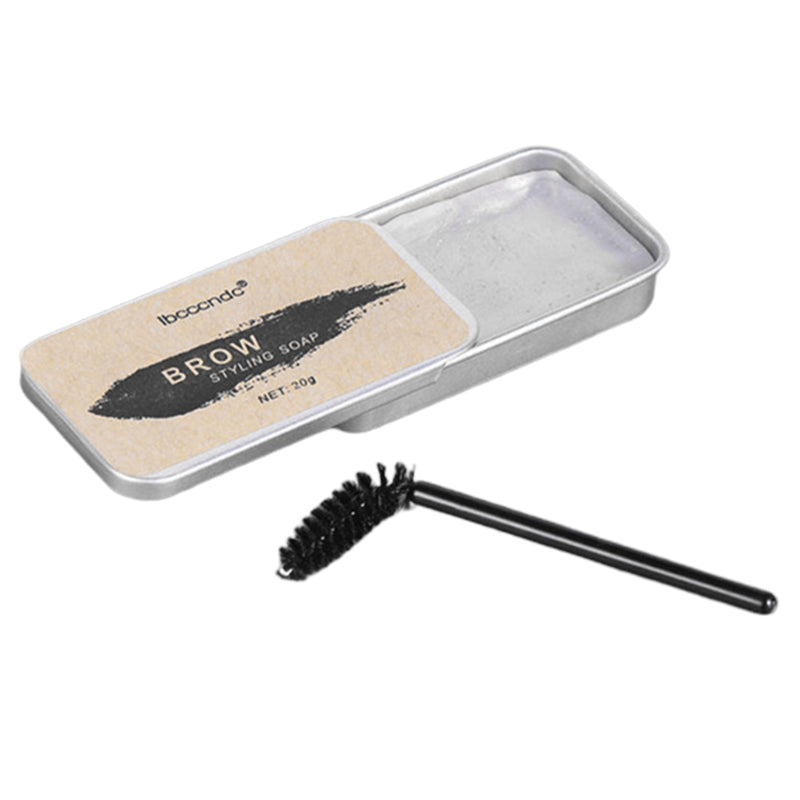 Clear Eyebrow Soap Balm Brow Styling Gel Pomade With Brows Shaper Groomer Brush