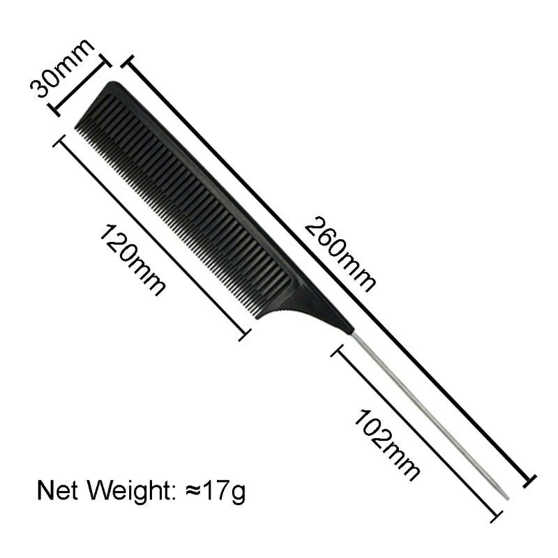 3x Weaving Highlighting Foiling Hair Comb, Rat Tail Comb, Pintail Comb Dyeing,