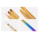 3 Pcs Nail Art Liner Brushes Set UV Gel Acrylic Nail Art Drawing Painting