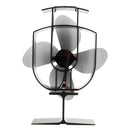 4 Blades Heat Powered Stove Fan for Log Burner Fireplace Eco Silent 6 Color