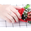 Elegant Deer Head Ring Adjustable Sliver Ring For Christmas Zinc Alloy Women Ring