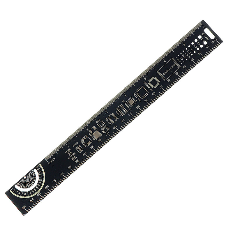 5pcs 25CM PCB Ruler For Electronic Engineers Measuring Tool PCB Reference Ruler Chip IC SMD Diode Transistor Package Electronic