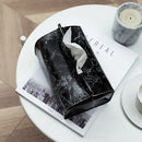 Marble Pattern Tissue Car PU Leather Office Marble Holder Decoration Napkin Box