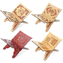 Wooden Bookshelf Eid Bible Stand Wood Carved Book Stand Home Decoration