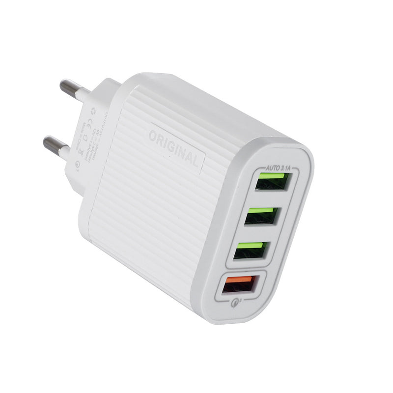 Bakeey QC3.0 3A 4USB Fast Charging USB Charger Adapter For iPhone 8Plus XS 11Pro Huawei P30 Pro Mate 30 Oneplus 7